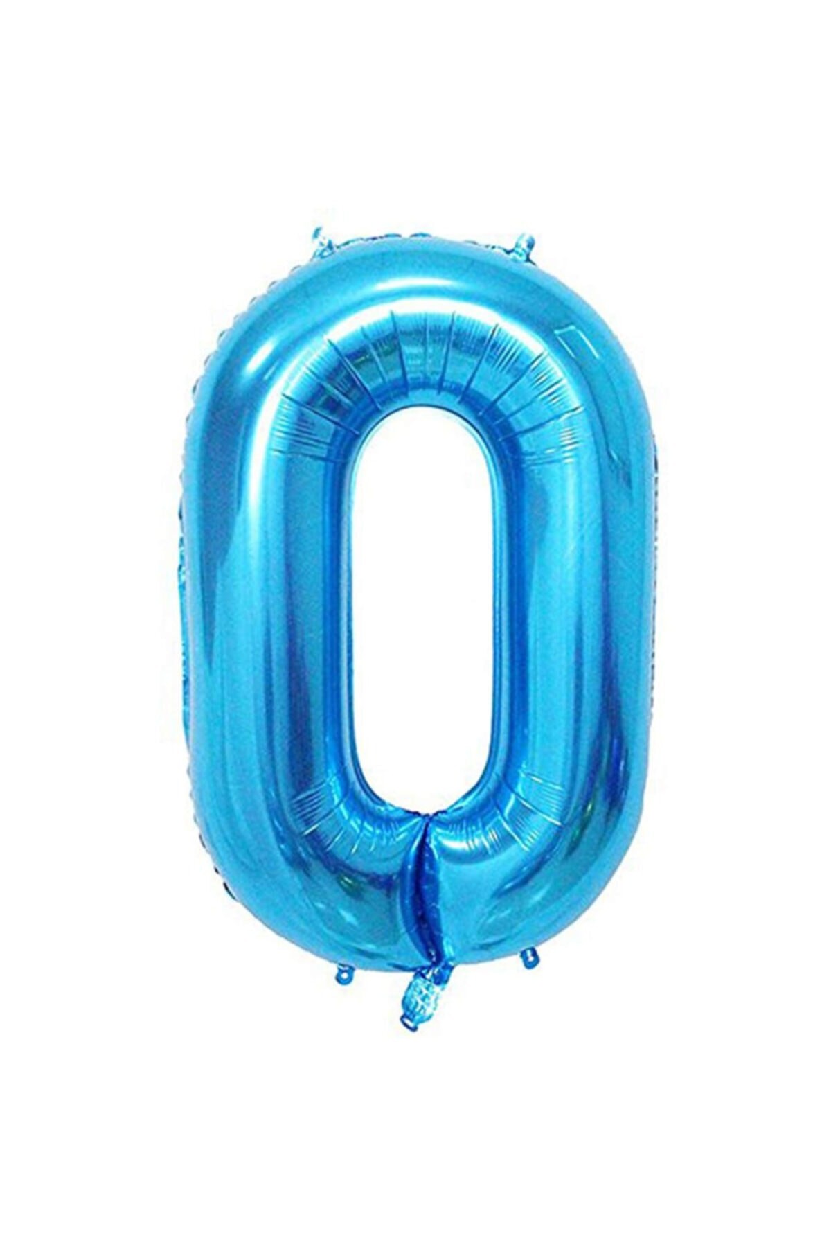 0 Rakamı Mavi Renk Folyo Balon 40 Inç(100 Cm)
