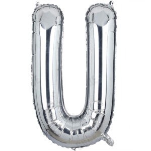 HARF BALON GÜMÜŞ RENK 40 İNÇ 100 CM  - U
