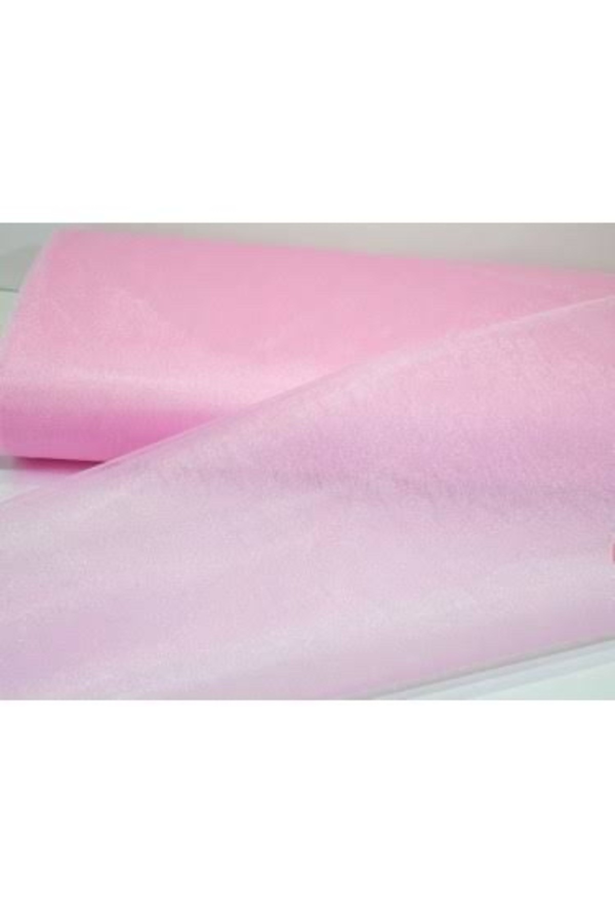 KRİSTAL TÜL PEMBE RENK PARLAK 6 MT (1MT EN:3 MT )