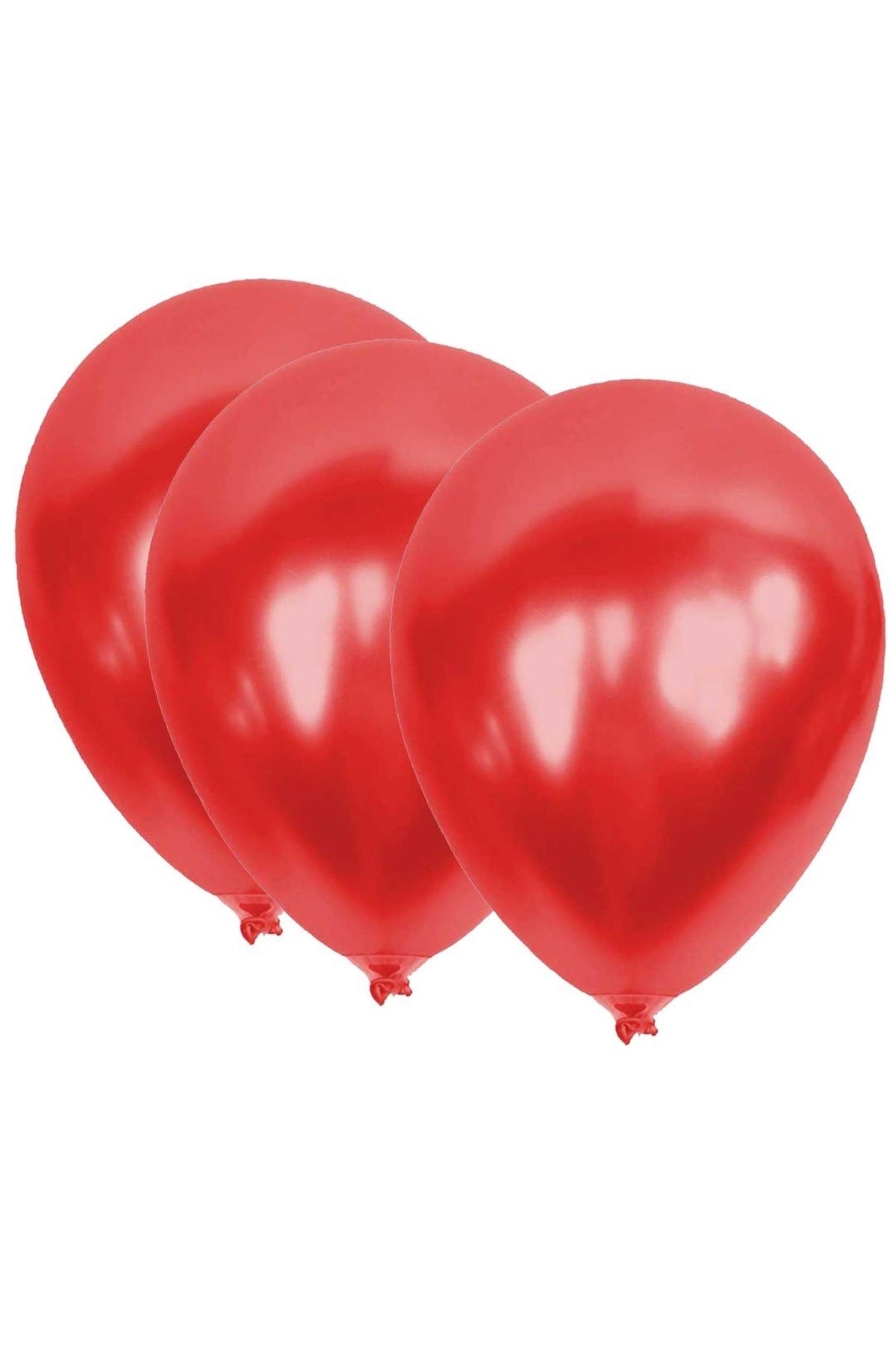 Metalik Balon Kırmızı Renk 12 Inç Parlak Pk 10