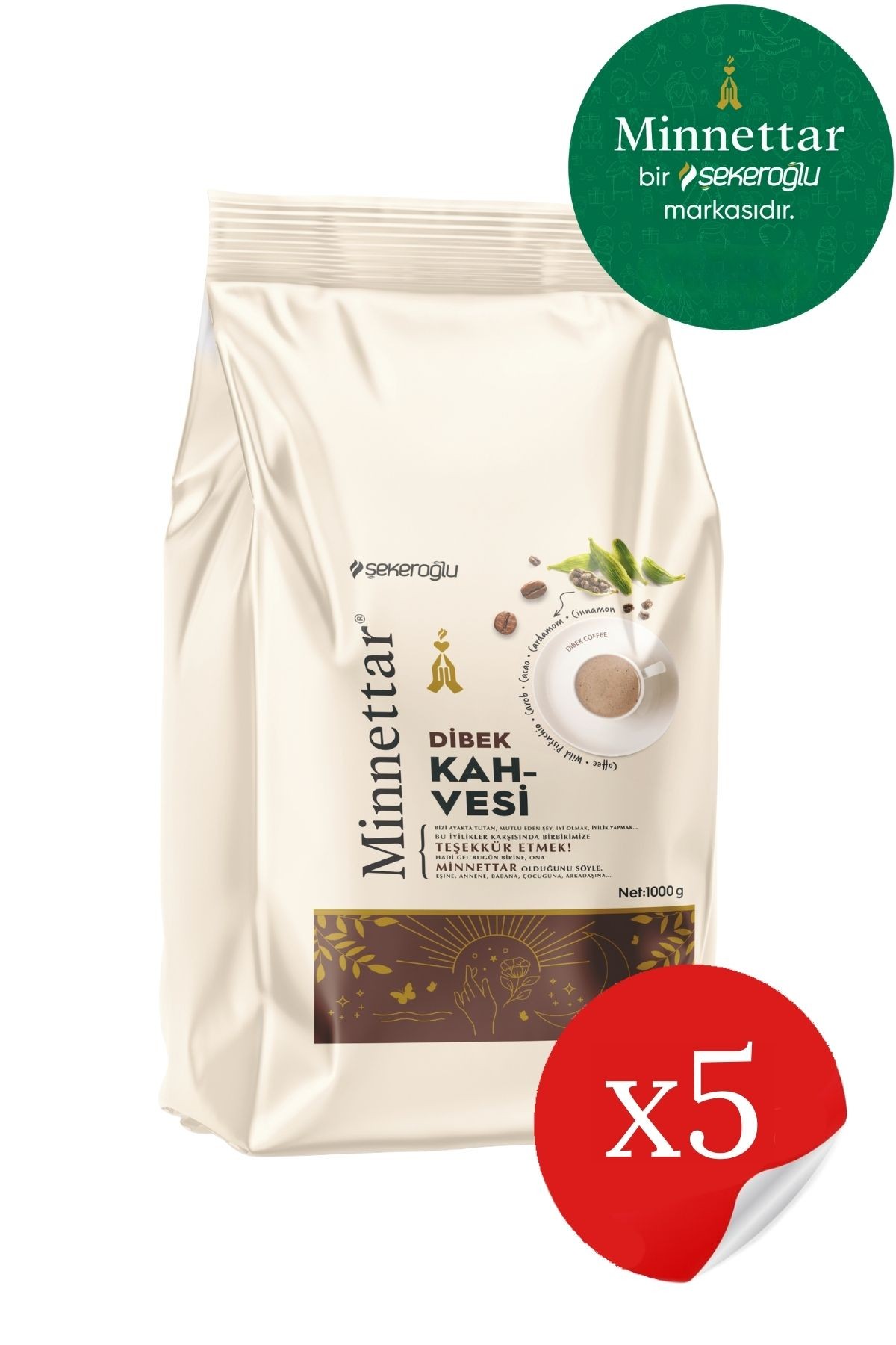 Dibek Kahvesi Toz 5x1000 Gr