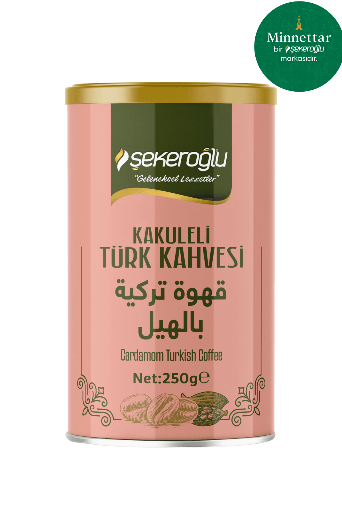 Kakuleli Türk Kahvesi 250 Gr Özel Silindir Kutu