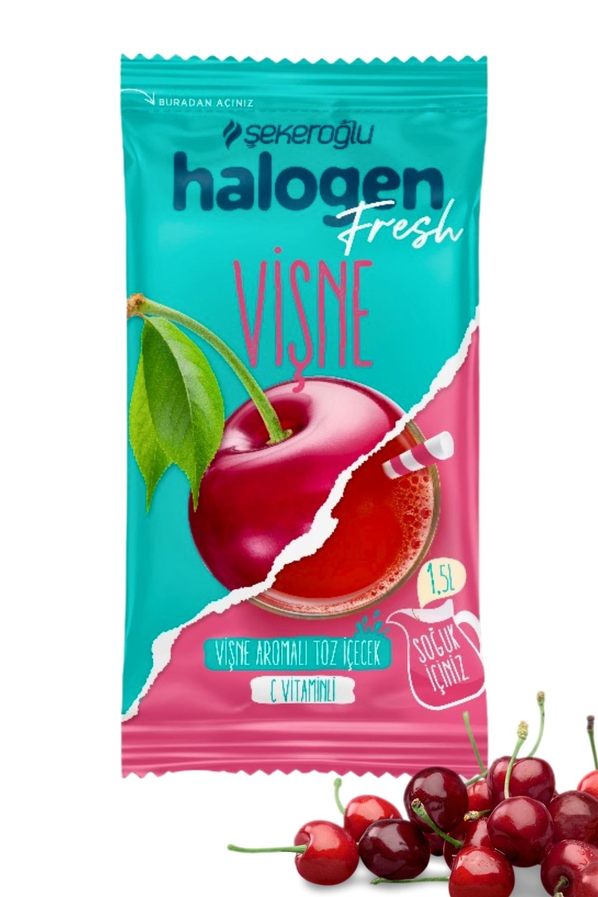 Halogen Vişne Içecek Tozu 9 Gr * 4 Adet