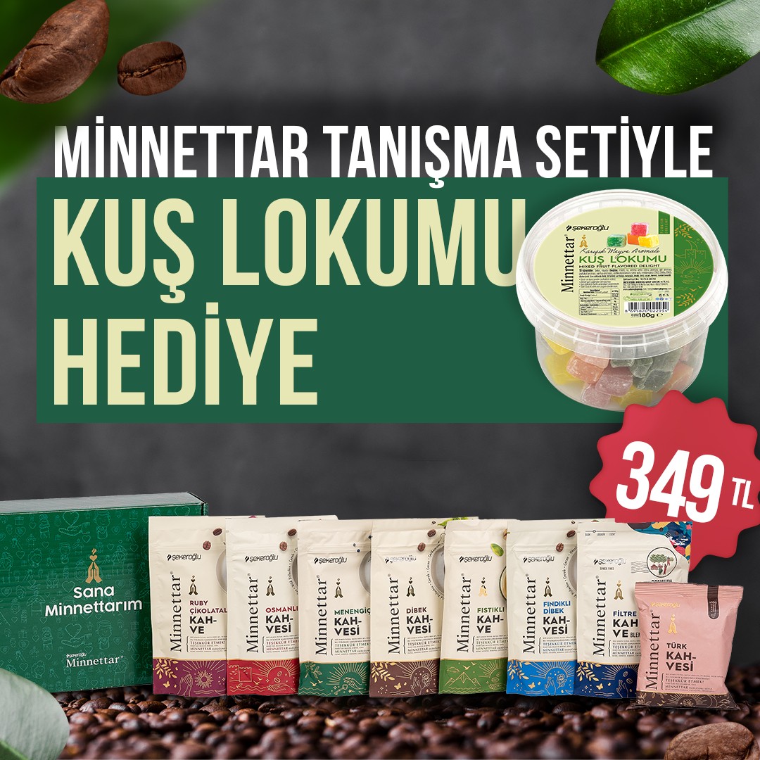 Minnettar Tanışma Seti 8 Farklı Lezzet + Hediye Kutusu + Hediye Kuş Lokumu 180 Gr