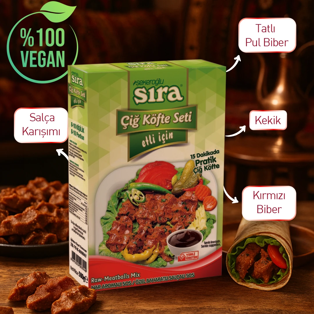 Sıra Etli Çiğ Köfte Seti