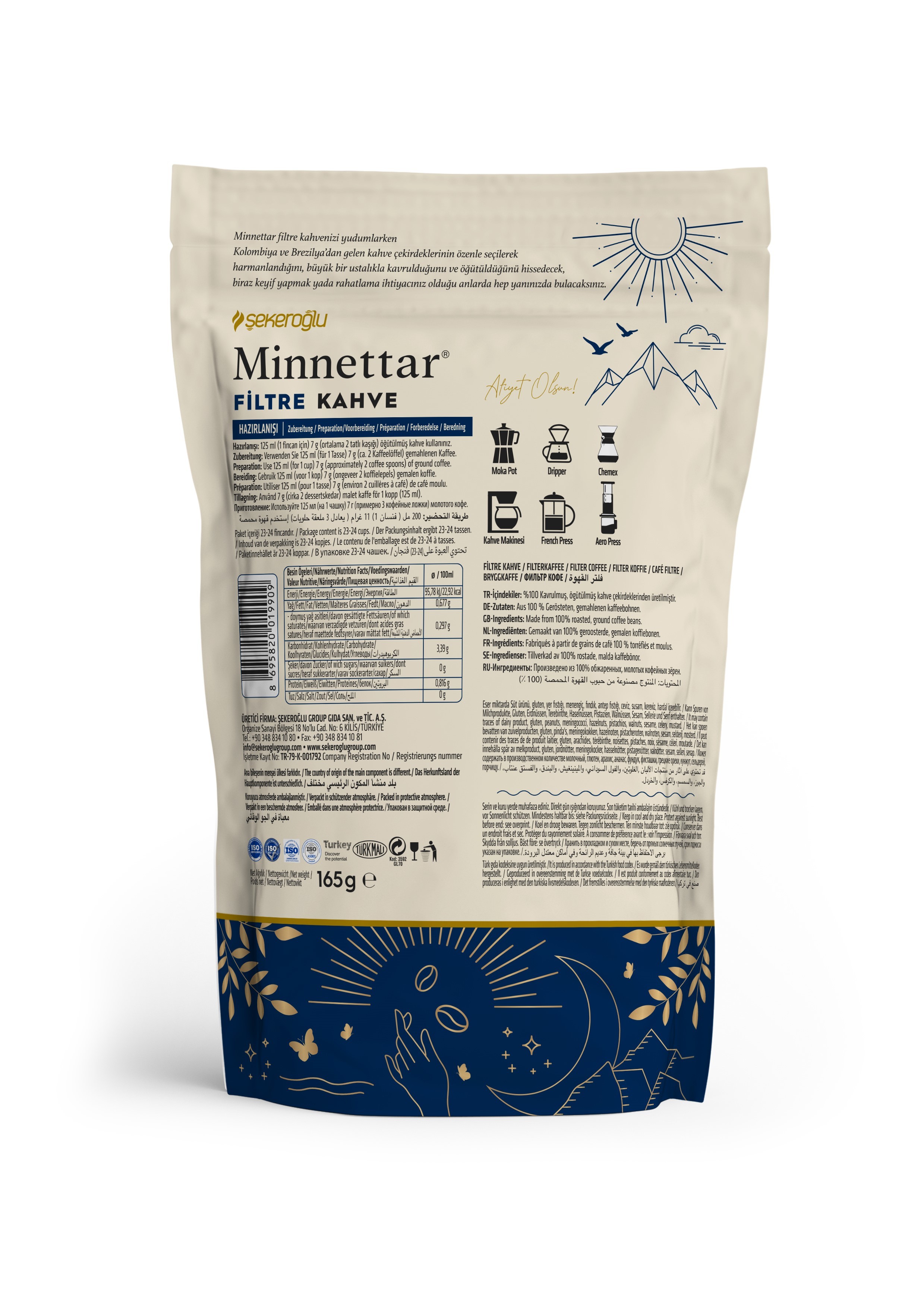 Minnettar Filtre Kahve 165 gr