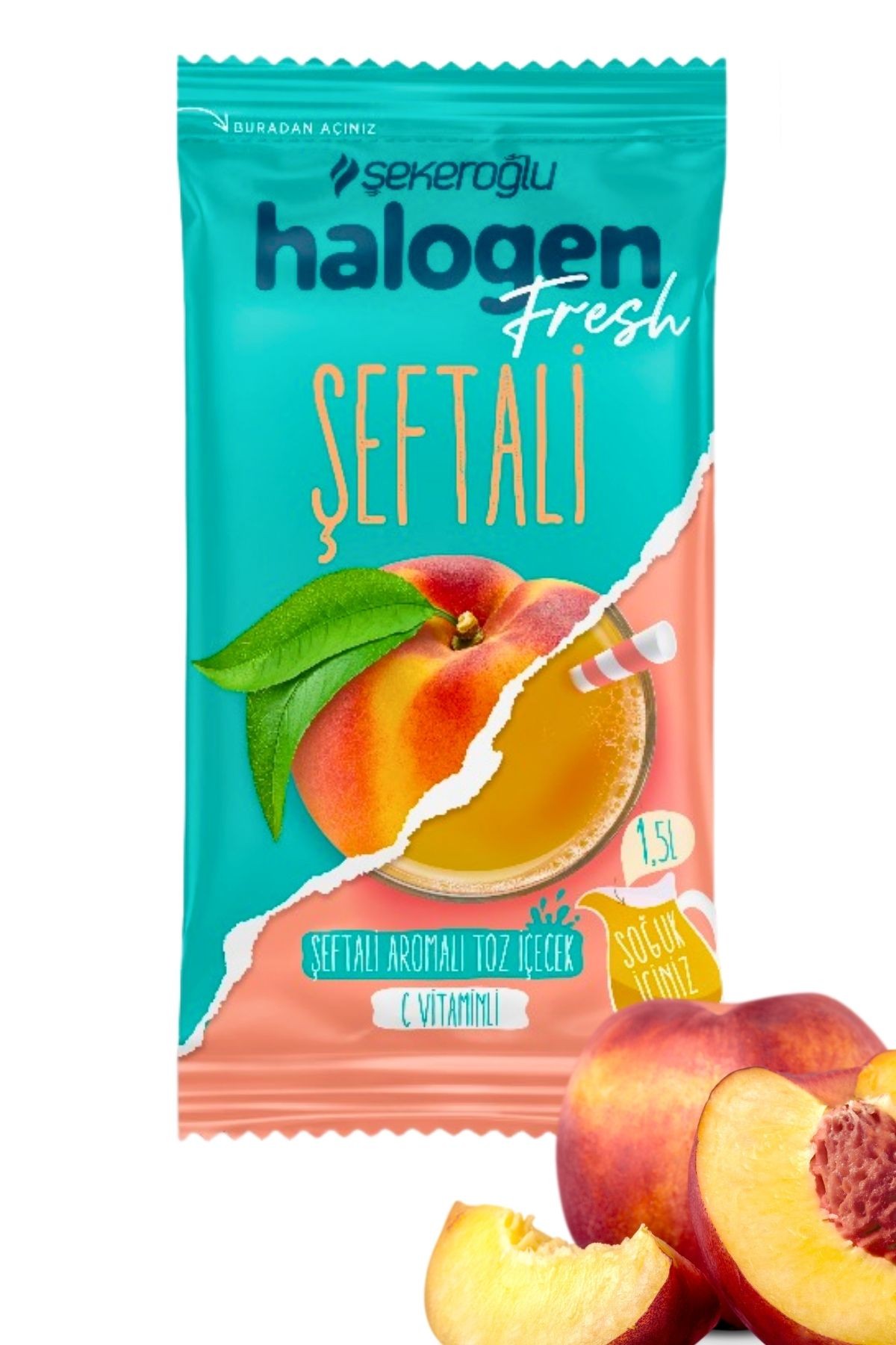 Halogen Şeftali İçecek Tozu 9 Gr x 4 Adet