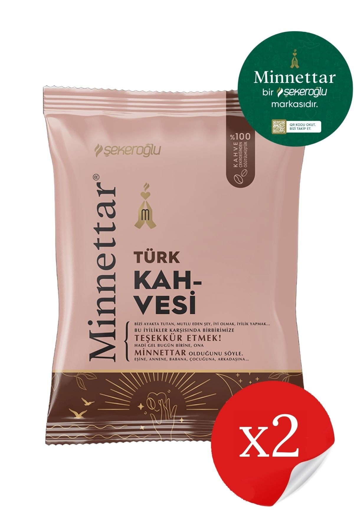 Minnettar Türk Kahve 2 X 100 gr ( 2 Paket )