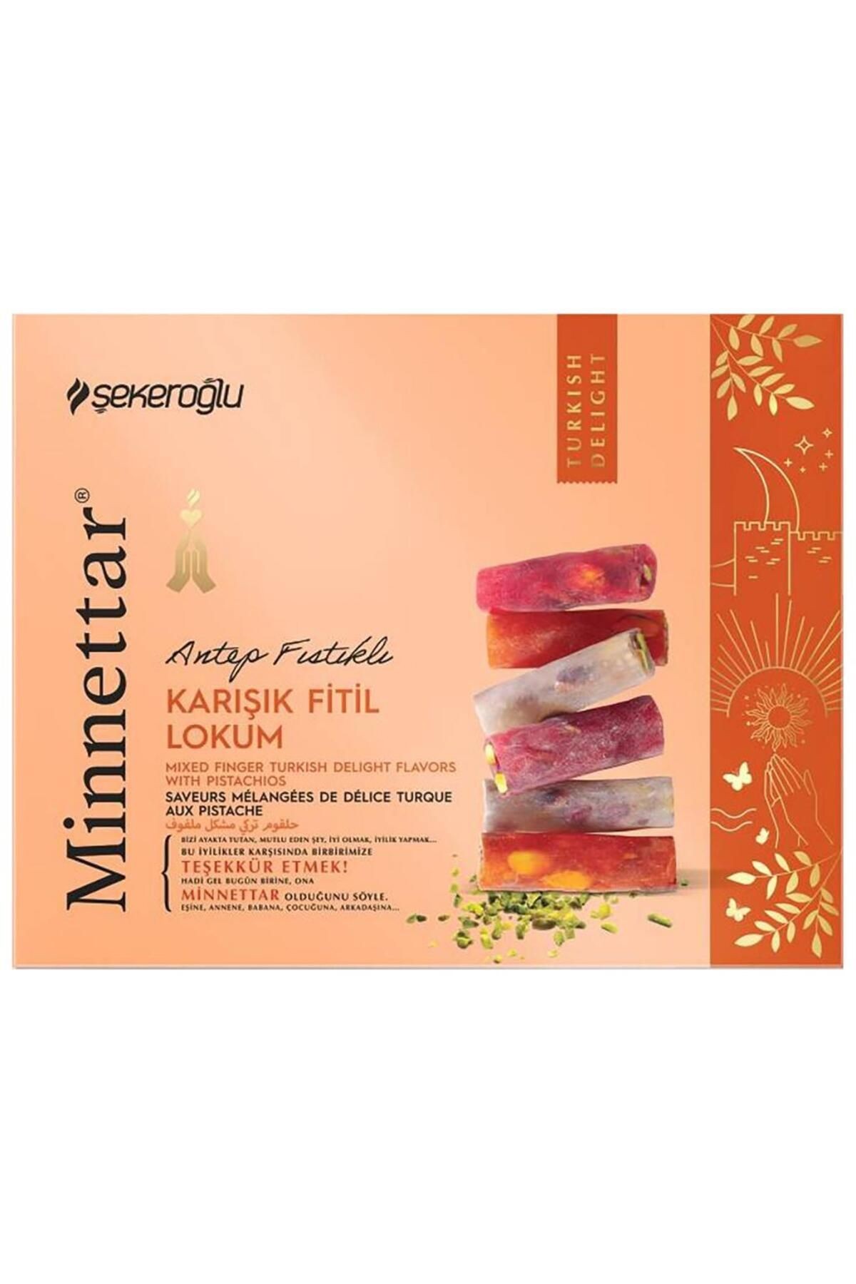 Minnettar Fıstıklı Karışık Fitil Lokum 300 Gr