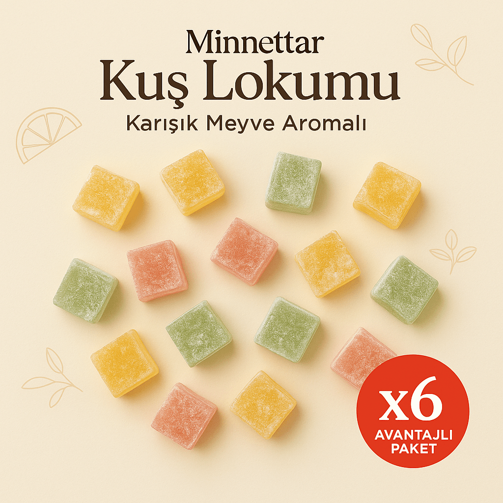 Minnettar Kuş Lokumu 180 Gr ( 6 Adet )
