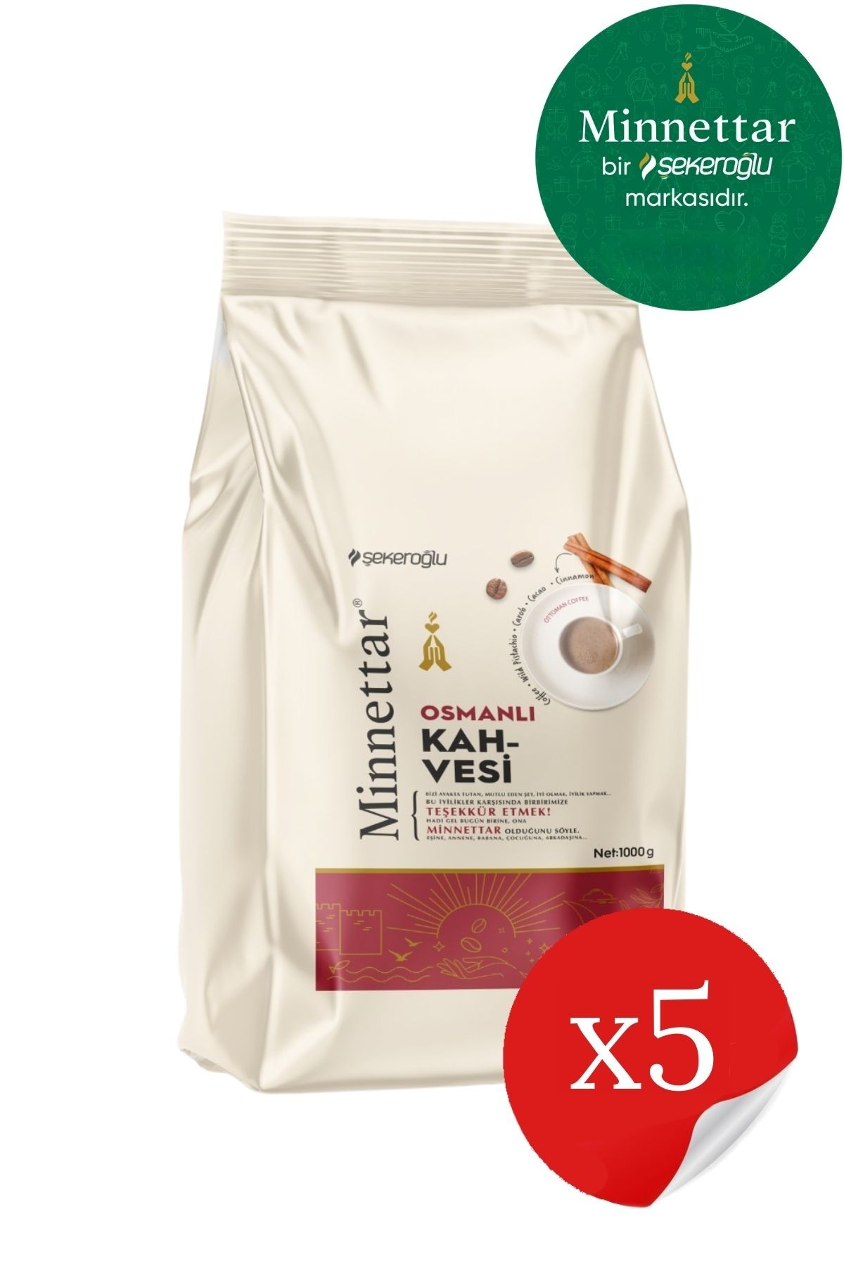 Osmanlı Kahvesi Toz 5x1000 Gr