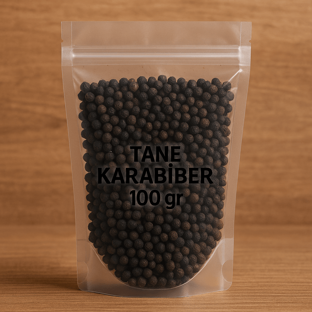 Tane Karabiber 100 gr – Doğal, Yoğun Aromalı, Baharatın Saf Hali