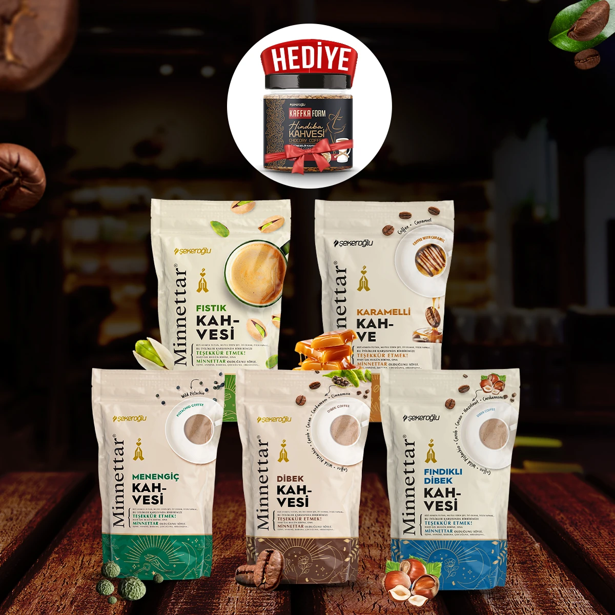 Minnettar Kahve Tanışma Seti Hindiba Kahvesi Hediyeli
