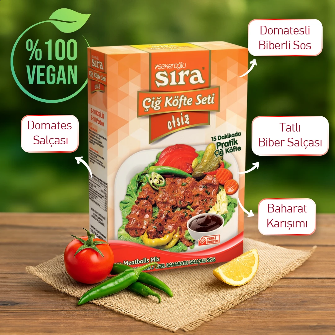 Sıra Etsiz Çiğ Köfte Seti