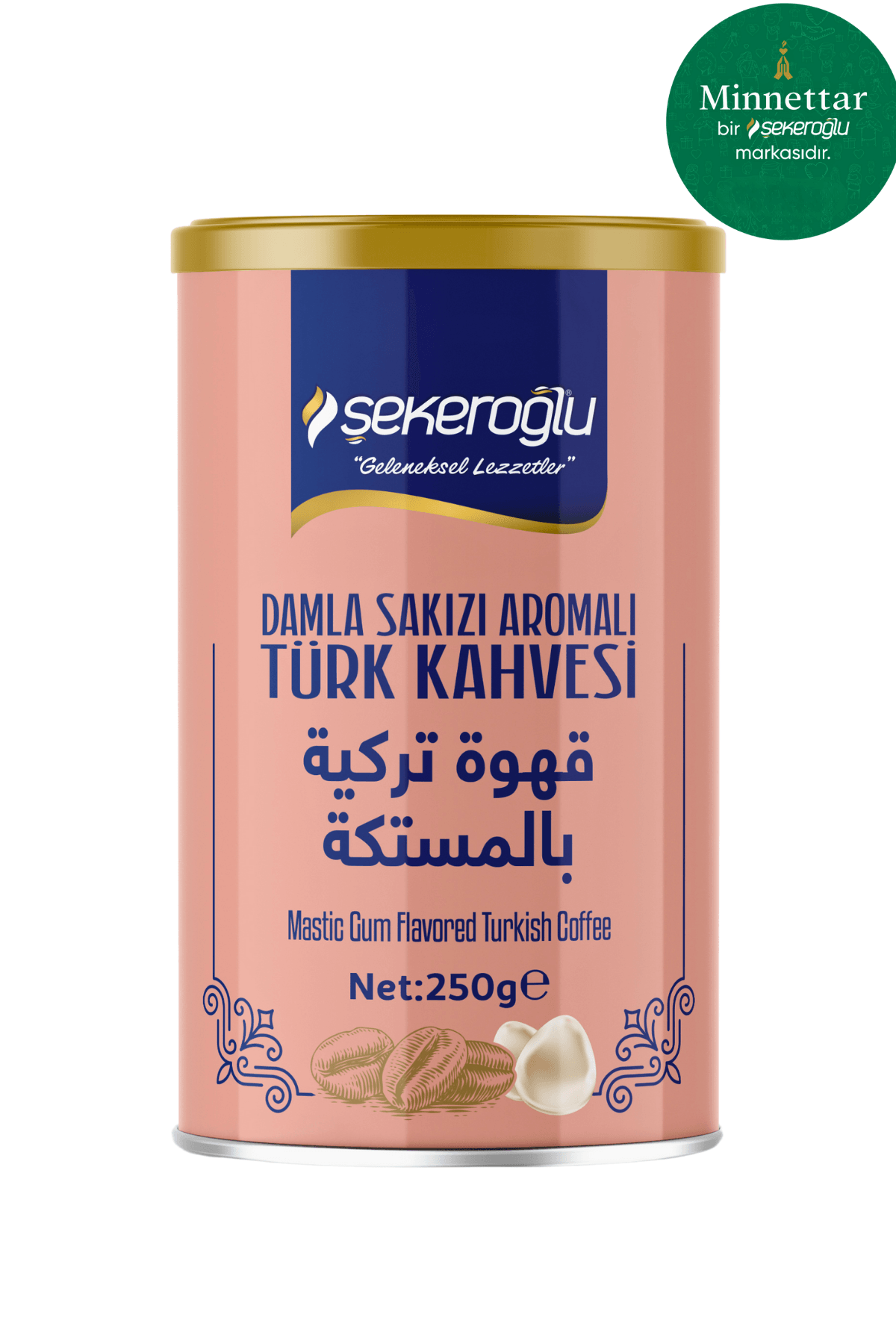 Damla Sakızlı Türk Kahvesi 250 Gr Özel Silindir Kutu