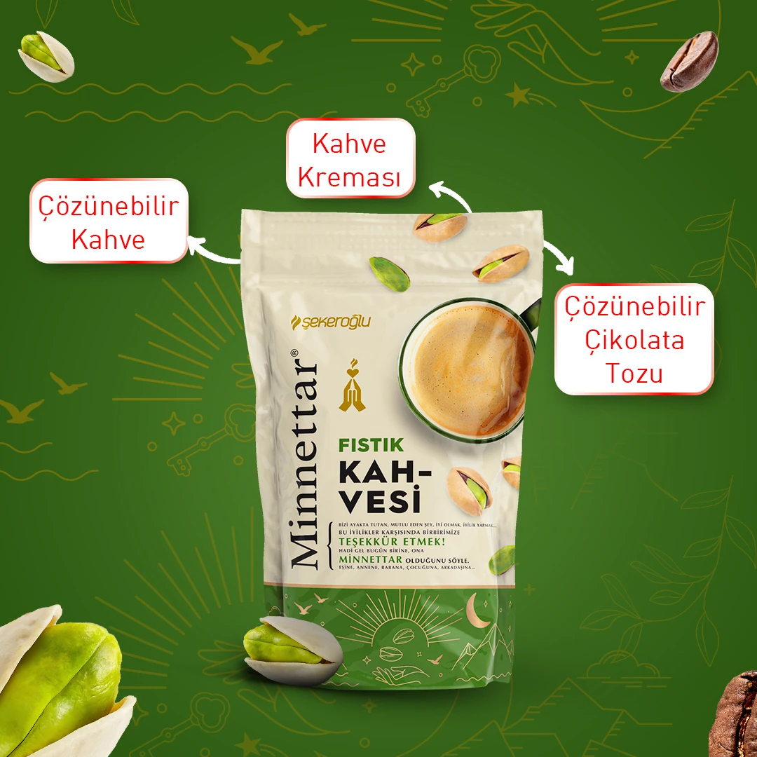 Minnettar Fıstıklı Kahve 165 GR
