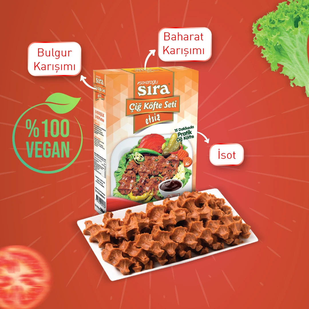 Sıra Etsiz Çiğ Köfte Seti