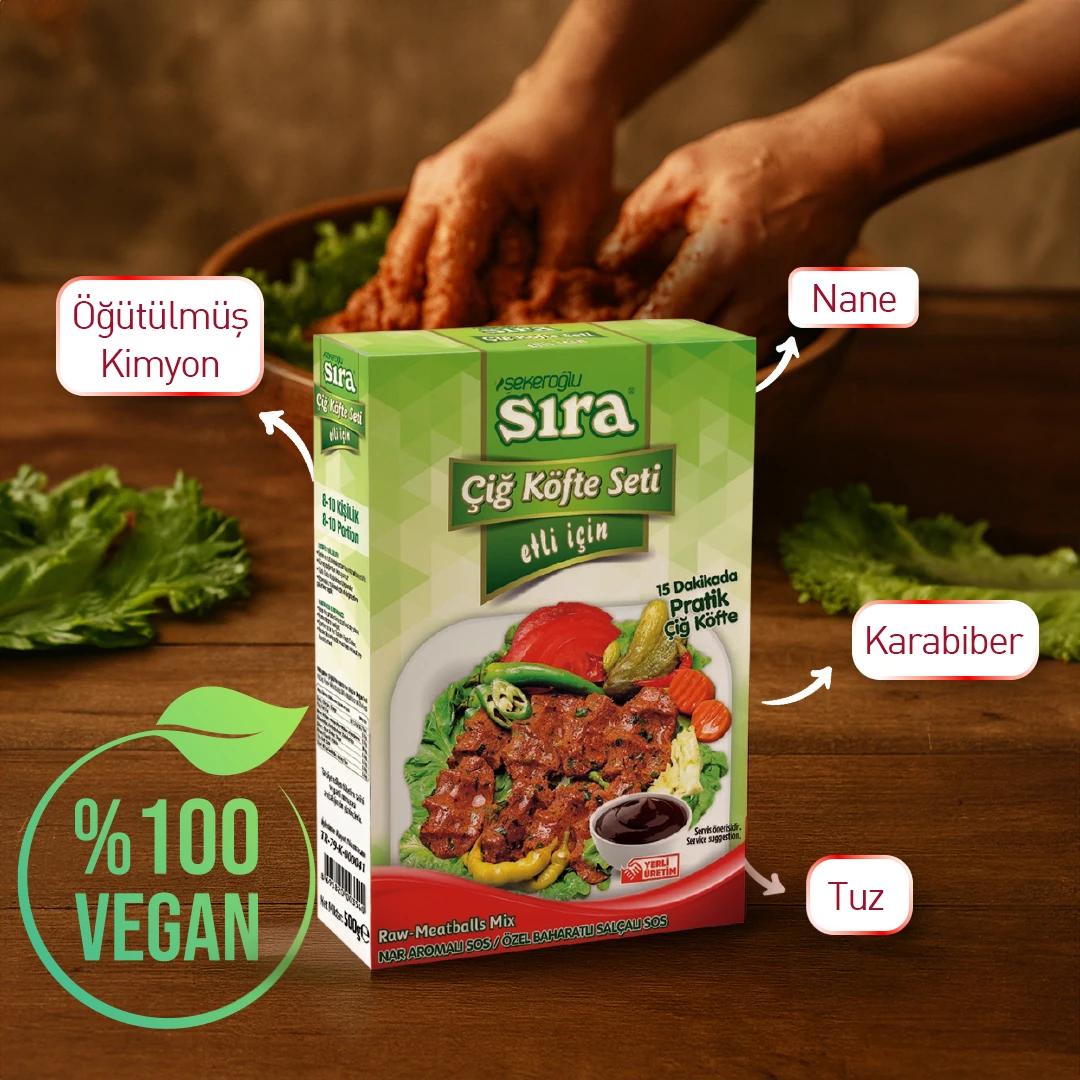 Sıra Etli Çiğ Köfte Seti
