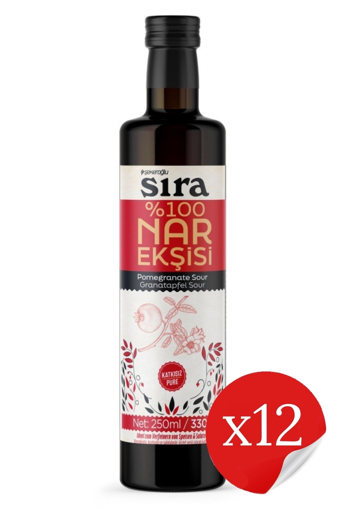 Sıra %100 Nar Ekşisi 250 Ml ( 12 Adet )