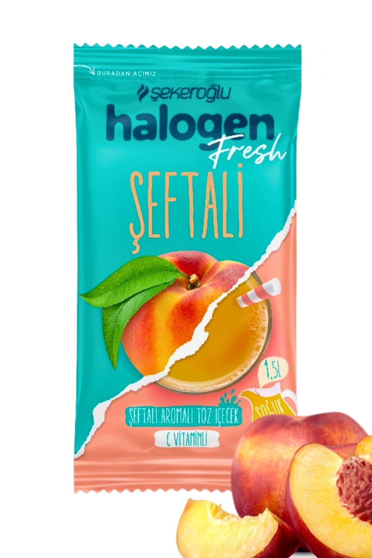 Halogen Şeftali İçecek Tozu 9 Gr x 4 Adet