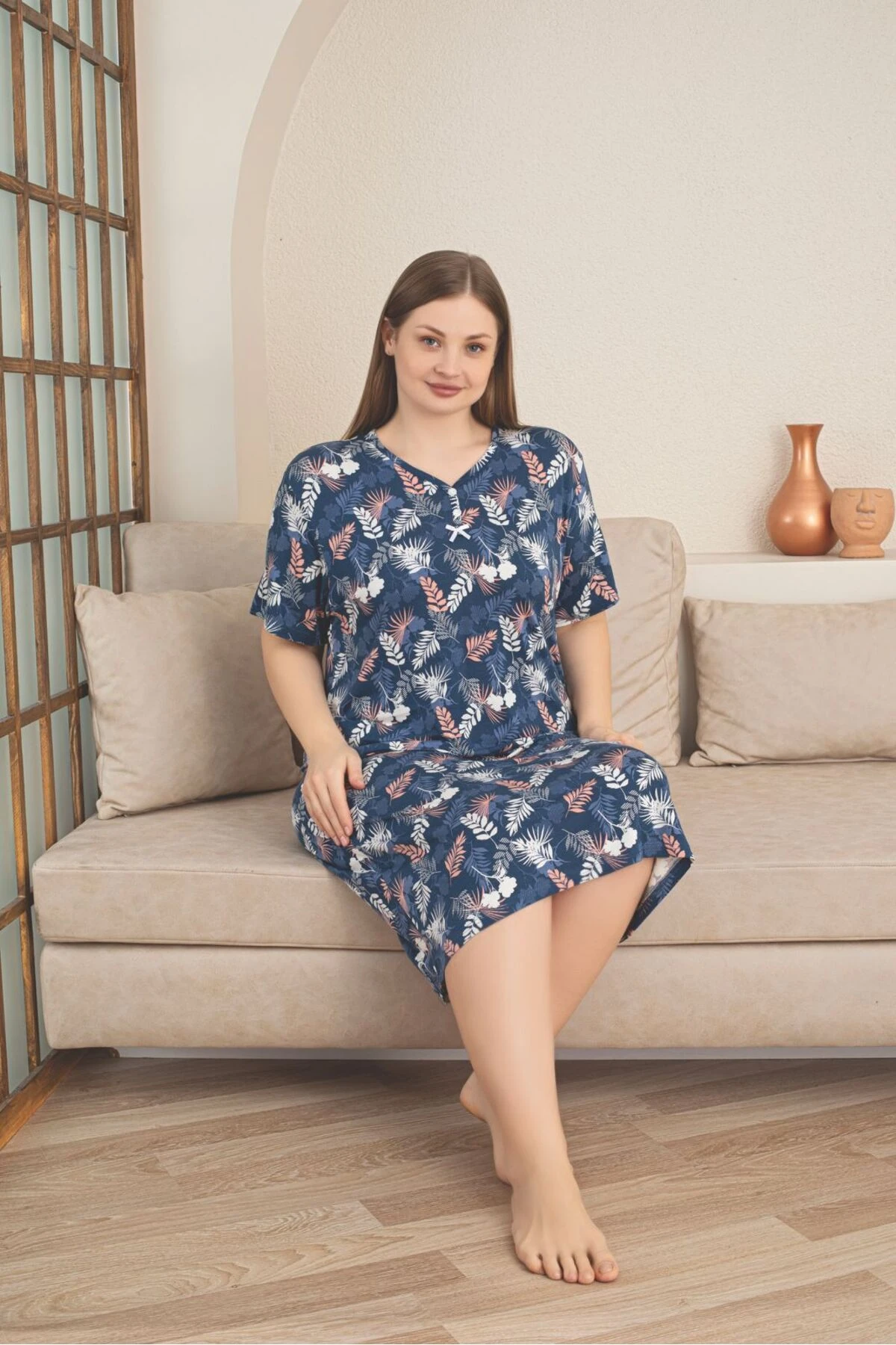 Büyük Beden Ultrasoft Likralı Penye Elbise