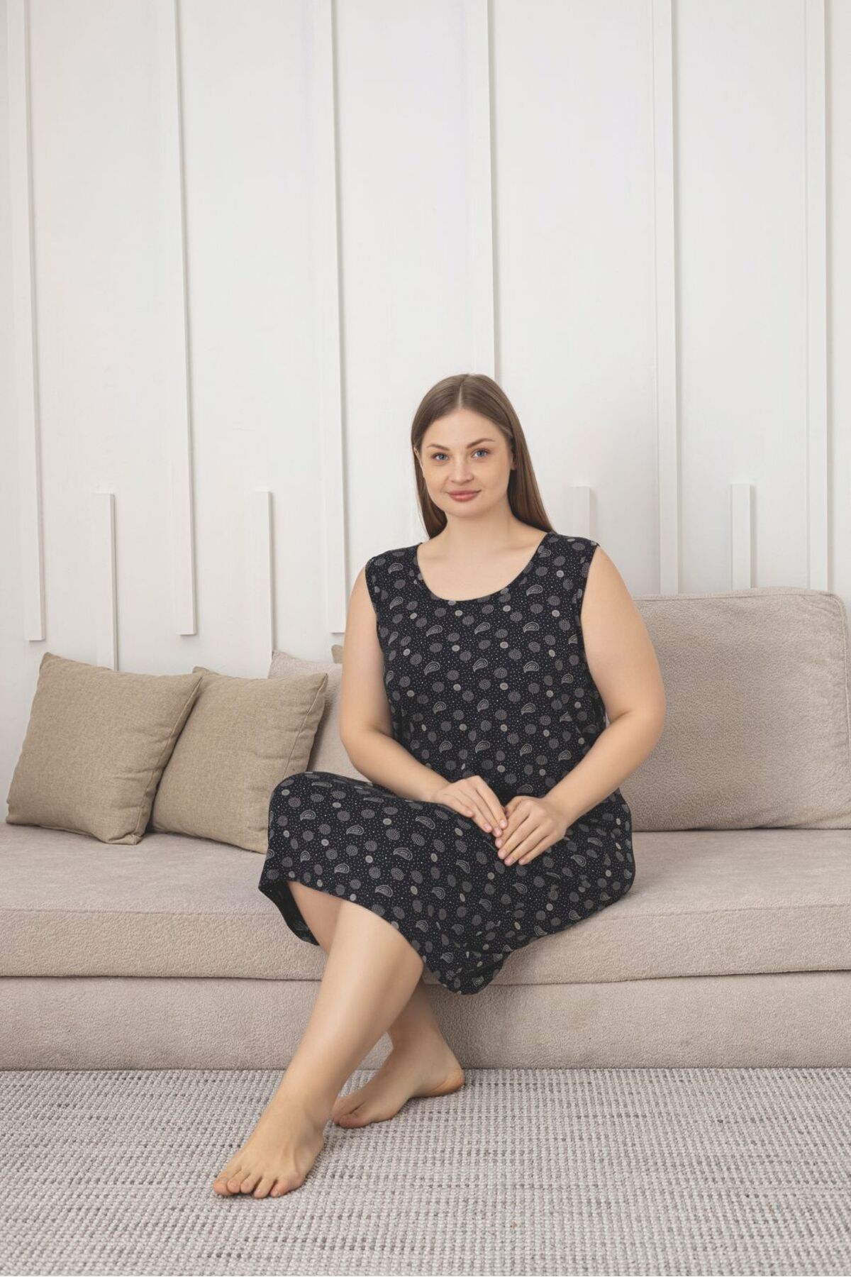 Kadın Büyük Beden Likralı Viskon Elbise