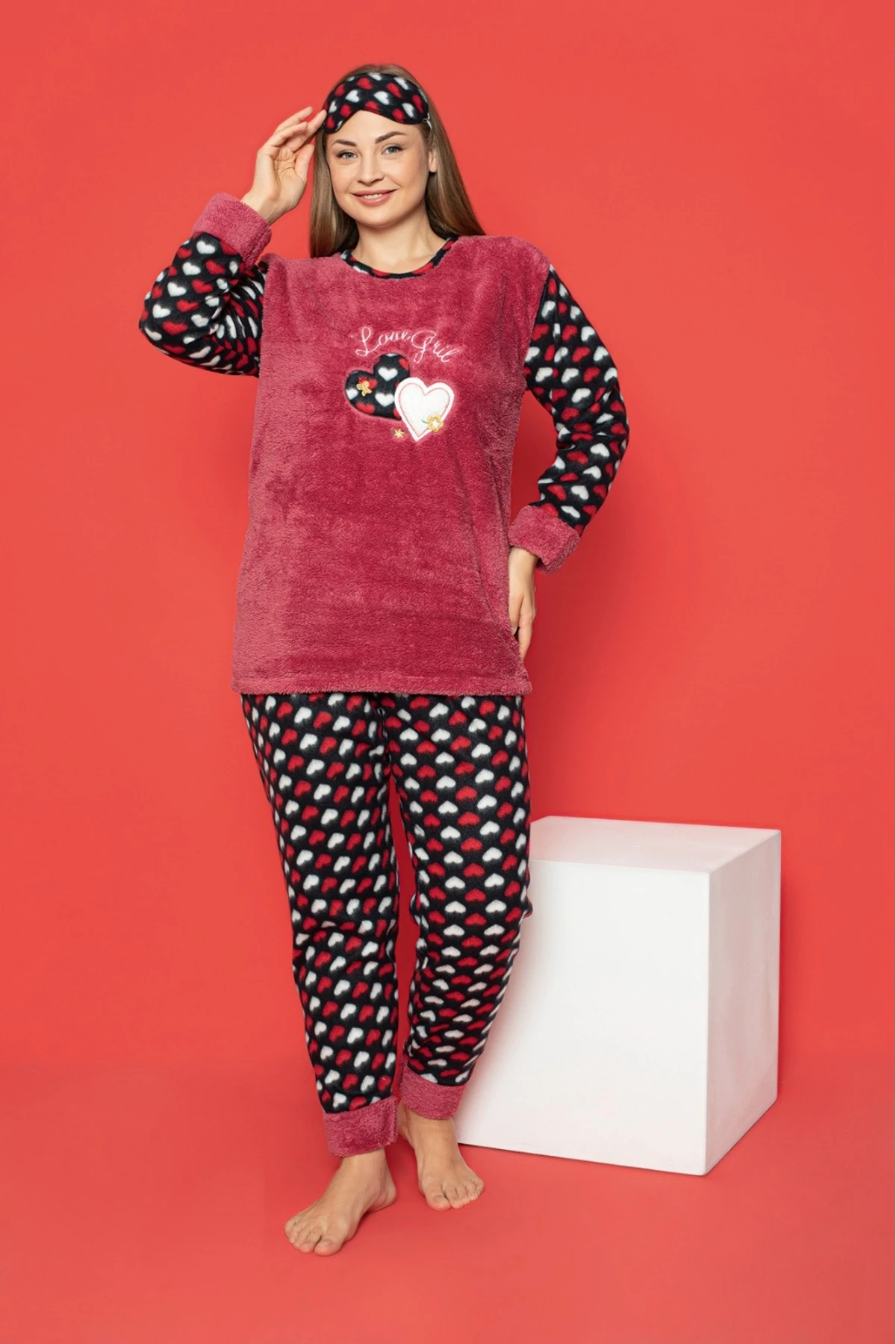 Büyük Beden Polar Pijama Takımı