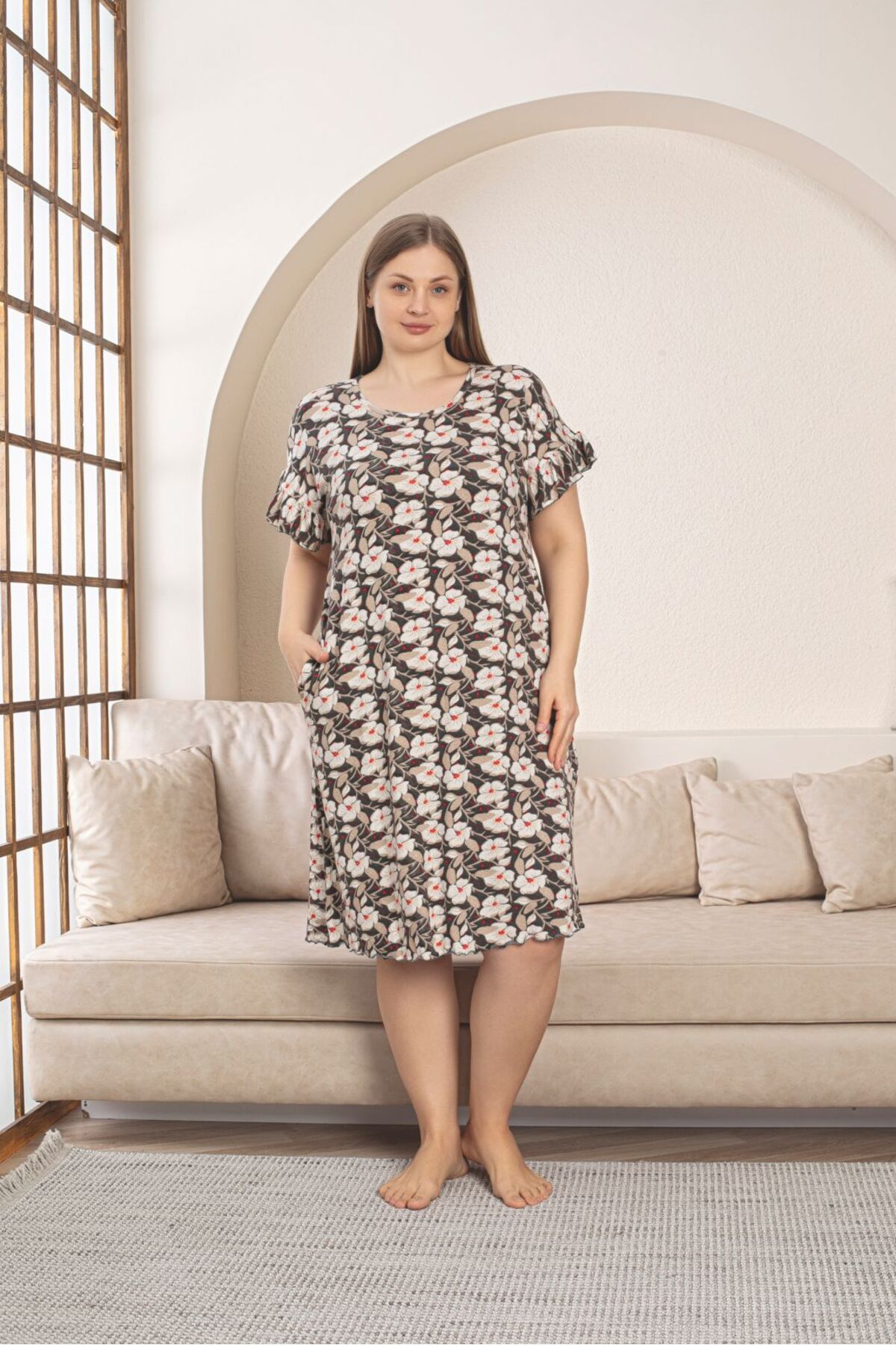 Büyük Beden Ultrasoft Likralı Gecelik