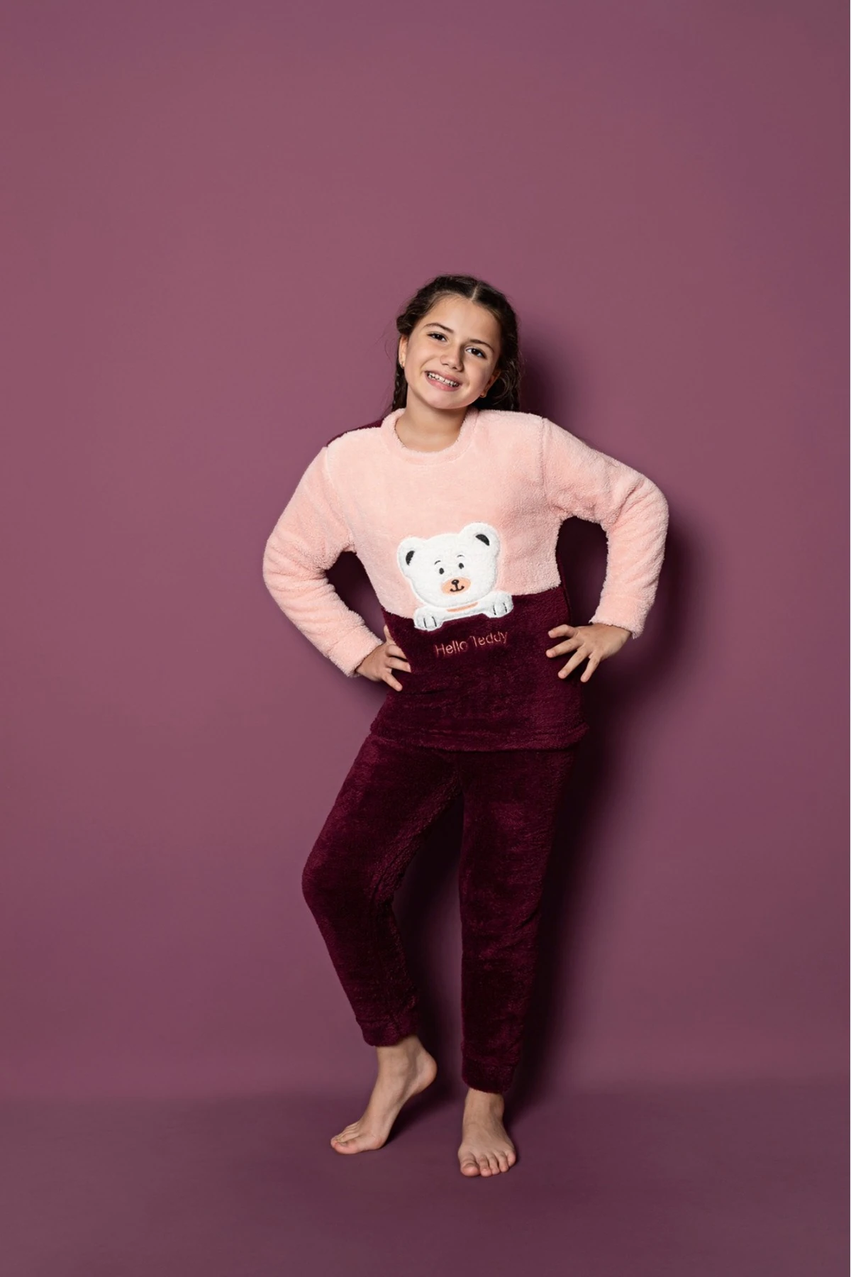 Çocuk Peluş Pijama Takımı