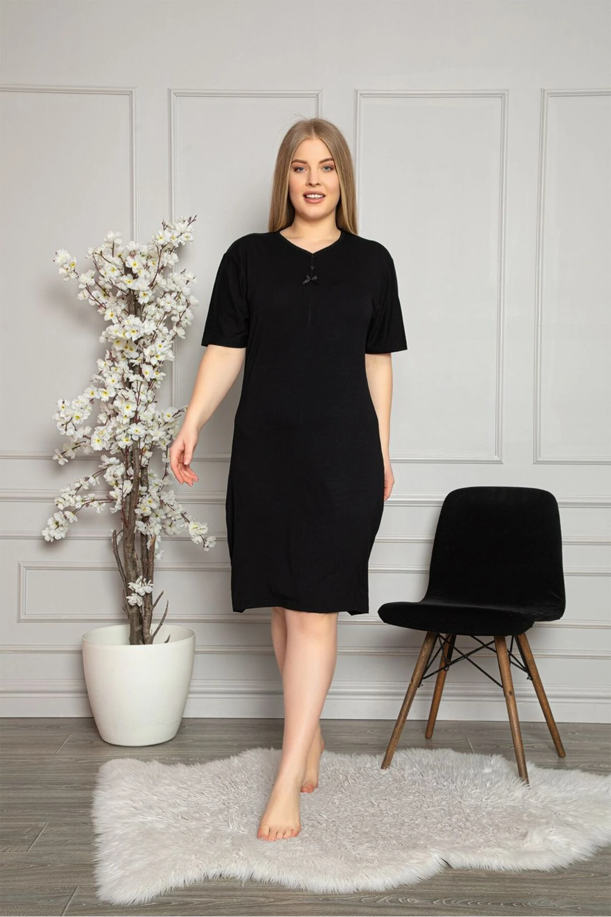 Büyük Beden  UltraSoft Likralı Gecelik