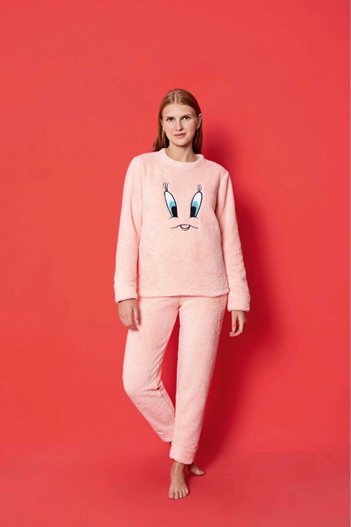 Kadın Peluş Pijama Takımı