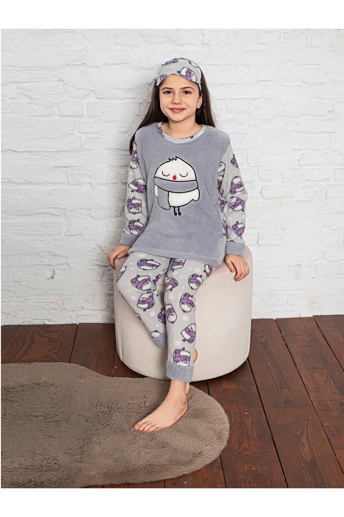 Çocuk Peluş Polar Pijama Takımı
