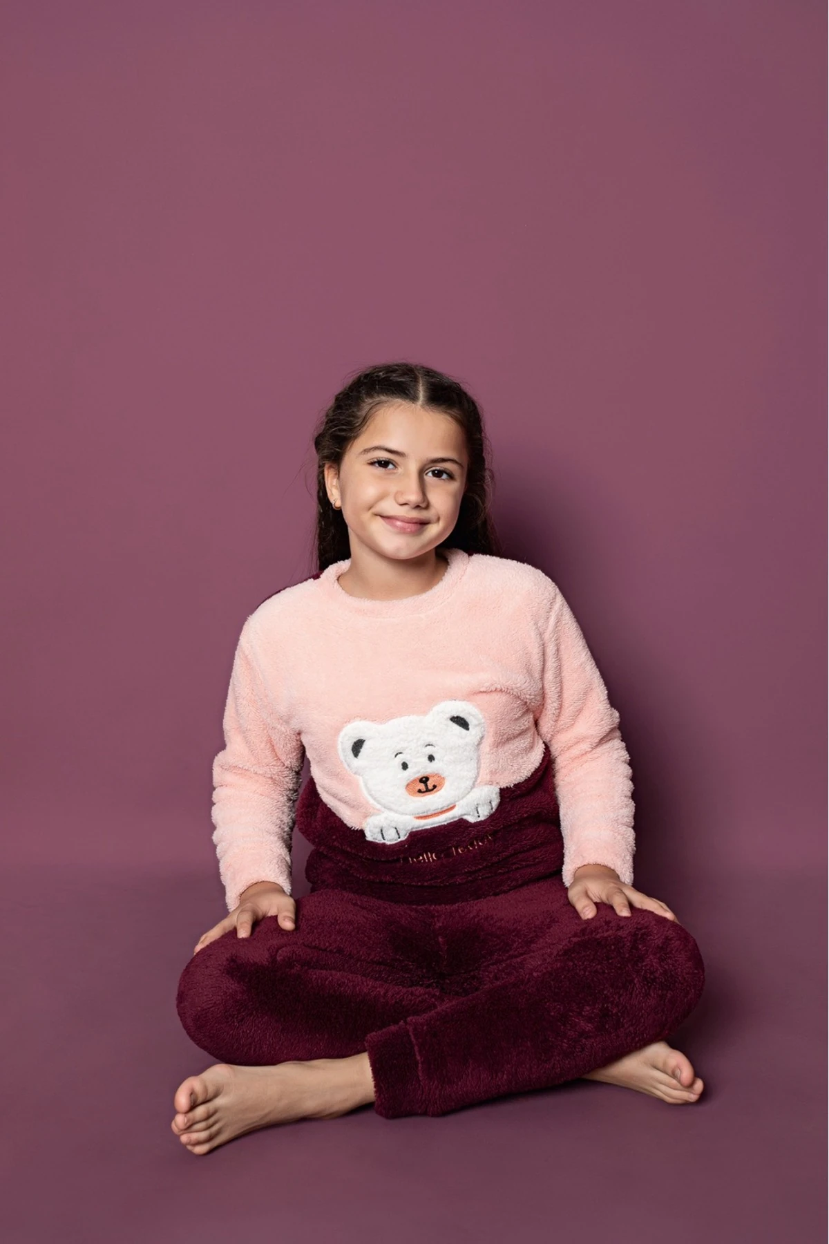 Çocuk Peluş Pijama Takımı
