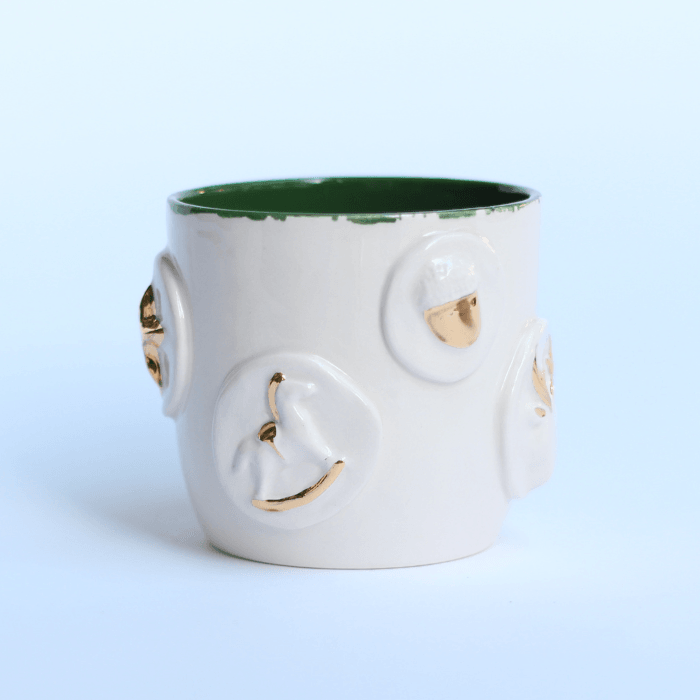 New Year's sealed gold detailed ceramic mug - 290ml