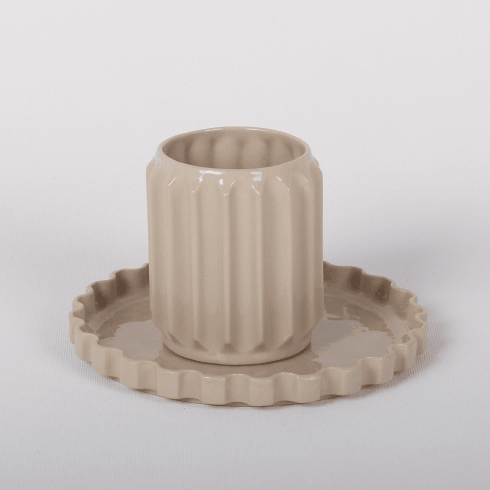 Hypatia Cup and Plate - mink