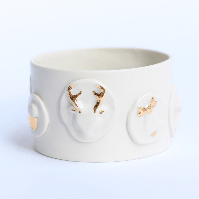 New Year's sealed gold detailed porcelain mug - 280ml