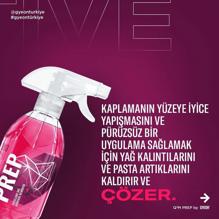 GYEON Q²M Prep Seramik Kaplama Öncesi Yüzey Temizleyici - 1000 Ml