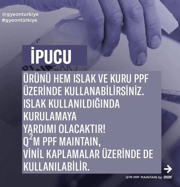 GYEON Q²M PPF Maintain PPF Folyo Bakım Ve Koruma Cilası - 1000 Ml