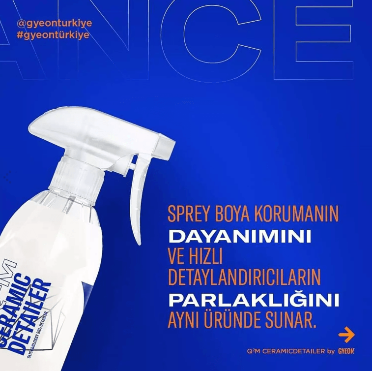 GYEON Q²M CeramicDetailer Seramik Bazlı Hidrofobik Yüzey Detaylandırıcı - 1000 Ml