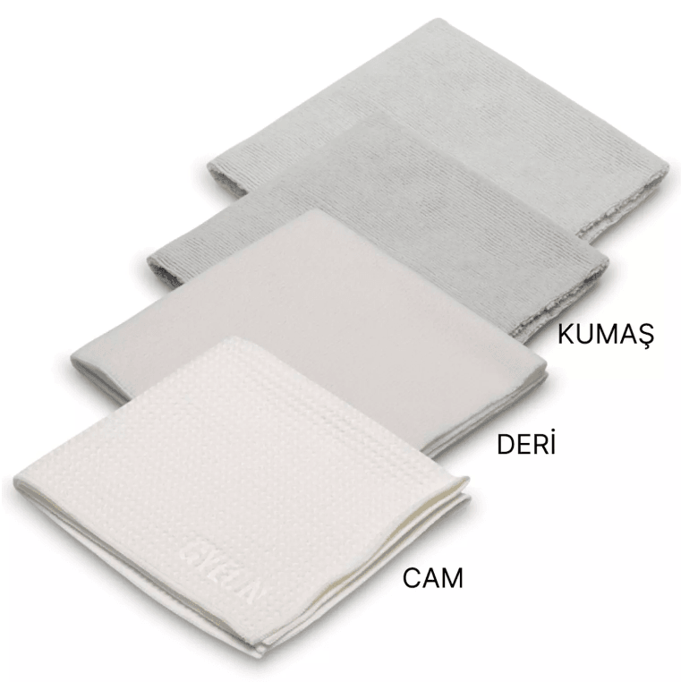 GYEON Q²M InteriorPack EVO İç Aksam Mikrofiber Detaylı Temizlik Bezi Seti 4'Lü Paket - 40x40 Cm