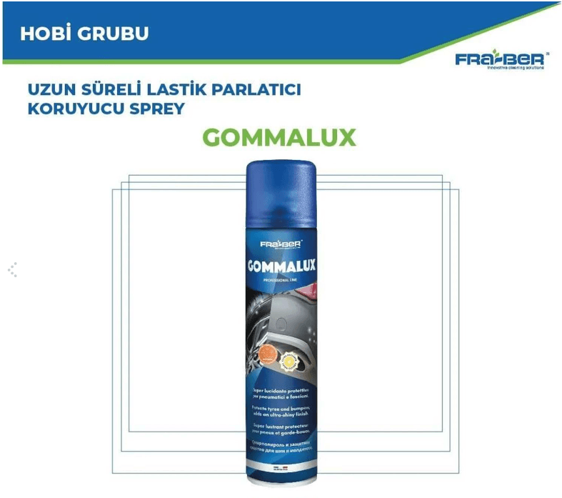 FRA-BER Gommalux Uzun Süreli Lastik Parlatıcı Ve Koruyucu Sprey - 750 Ml