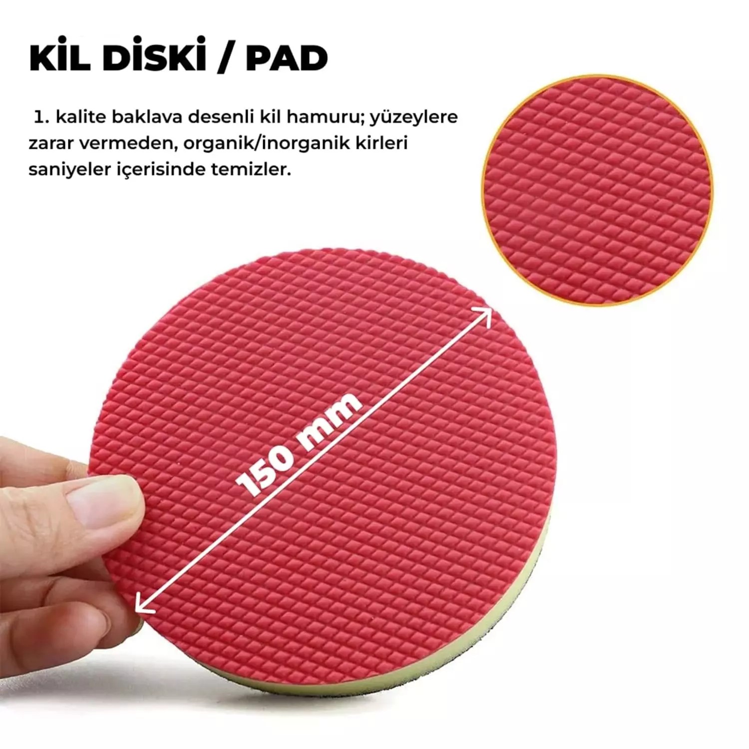 MG PS Kil Diski 150 mm/6" - Kil Pedi Clay Disc Disk Clay Pad Ped