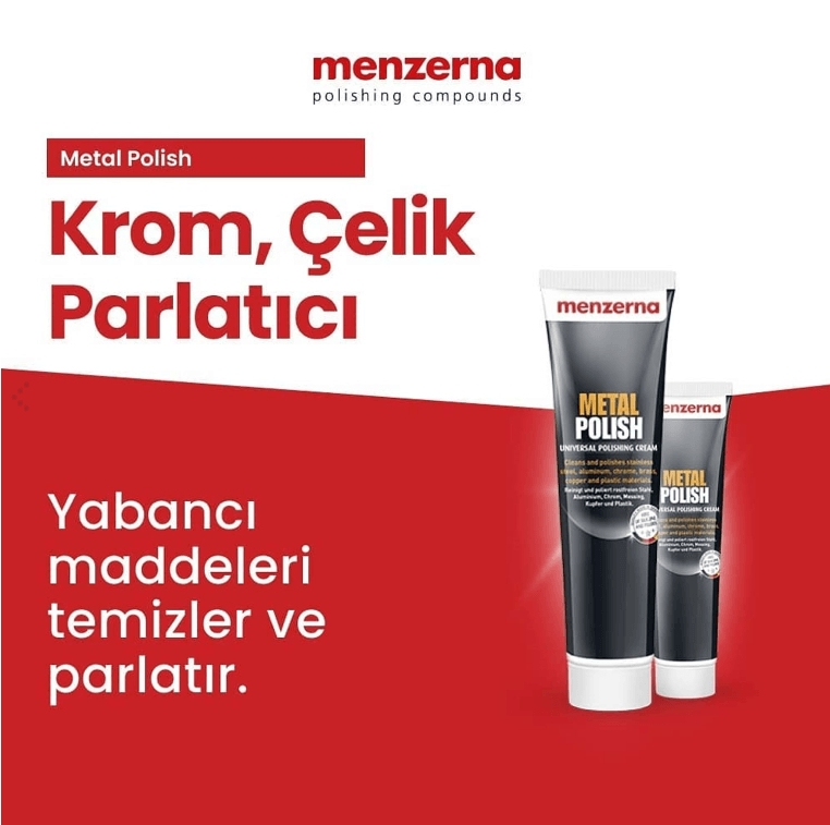 Menzerna Metal Polish Metal Krom, Çelik Parlatıcı - 125 Gr