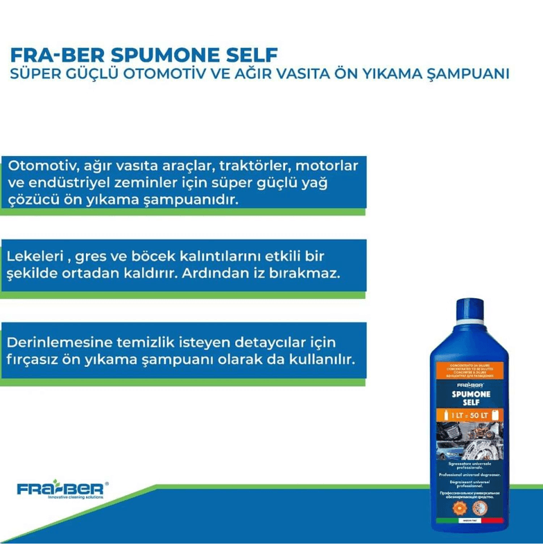 FRA-BER Spumone Self Yağ Çözücü Güçlü Ön Yıkama Köpüğü - 1000 Ml