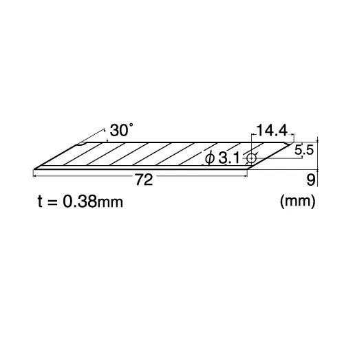 BD-50P Profesyonel Seri 30 Derece PPF Bıçağı 50li