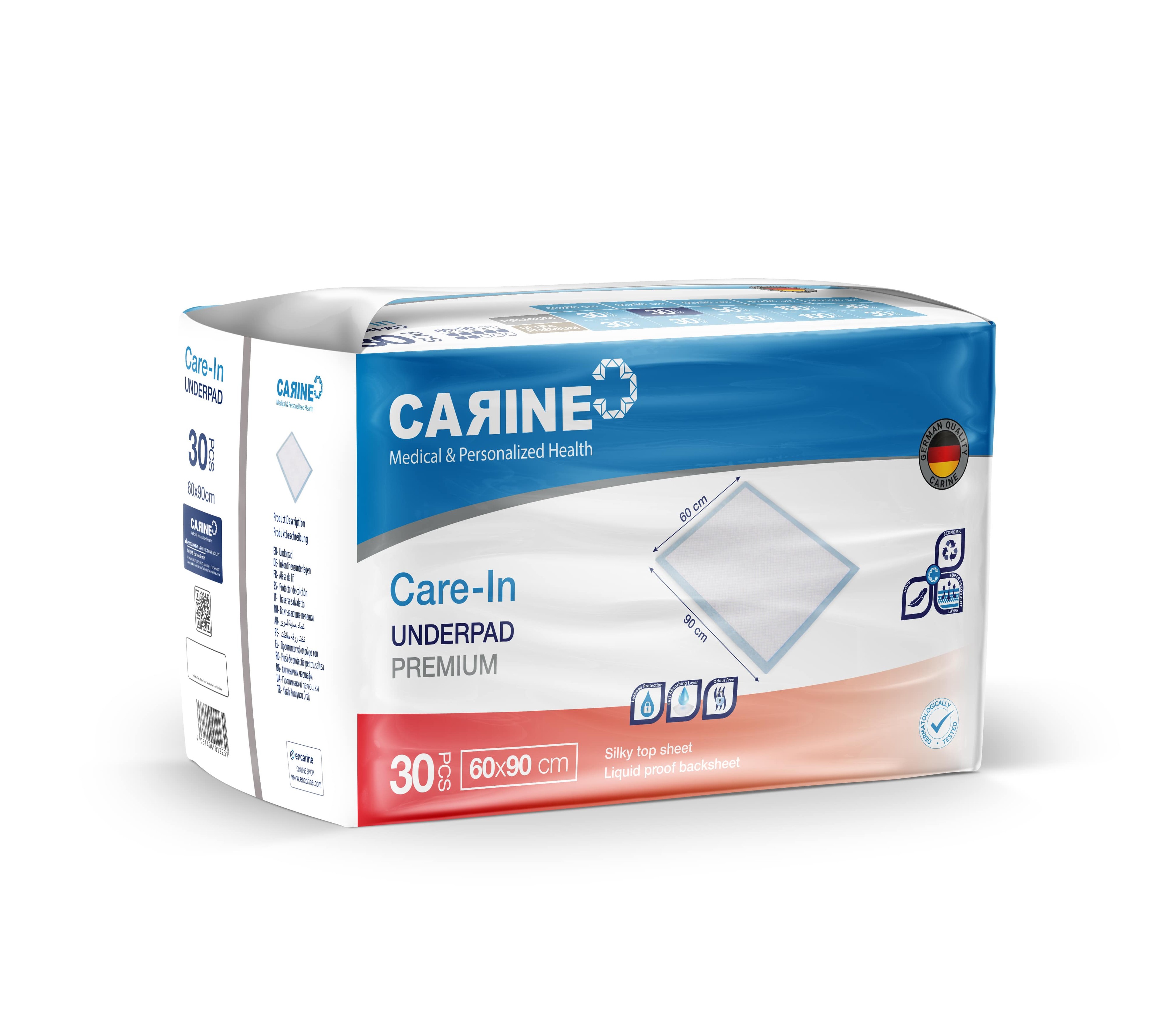CARINE Premium Bakım Örtüsü, 90cm x 60cm, 1400 ML