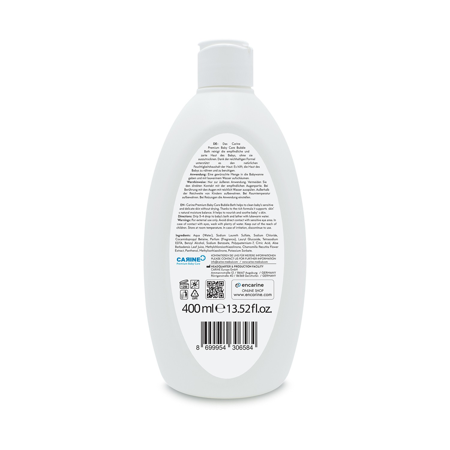 CARINE Bebek Banyo Köpüğü 400ml