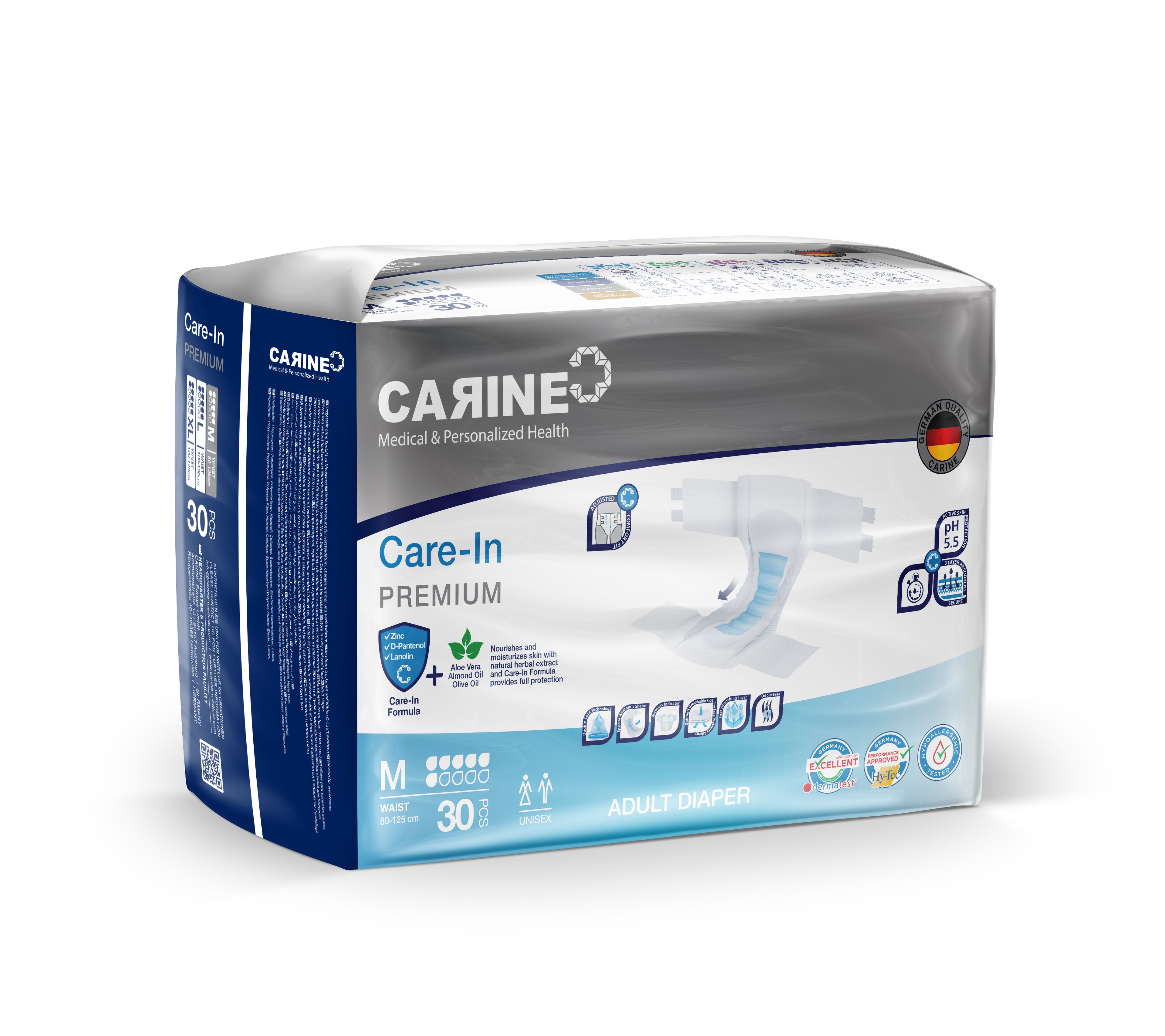 CARINE Premium Yetişkin Hasta Bezi Medium 30 adet (6 DAMLA)
