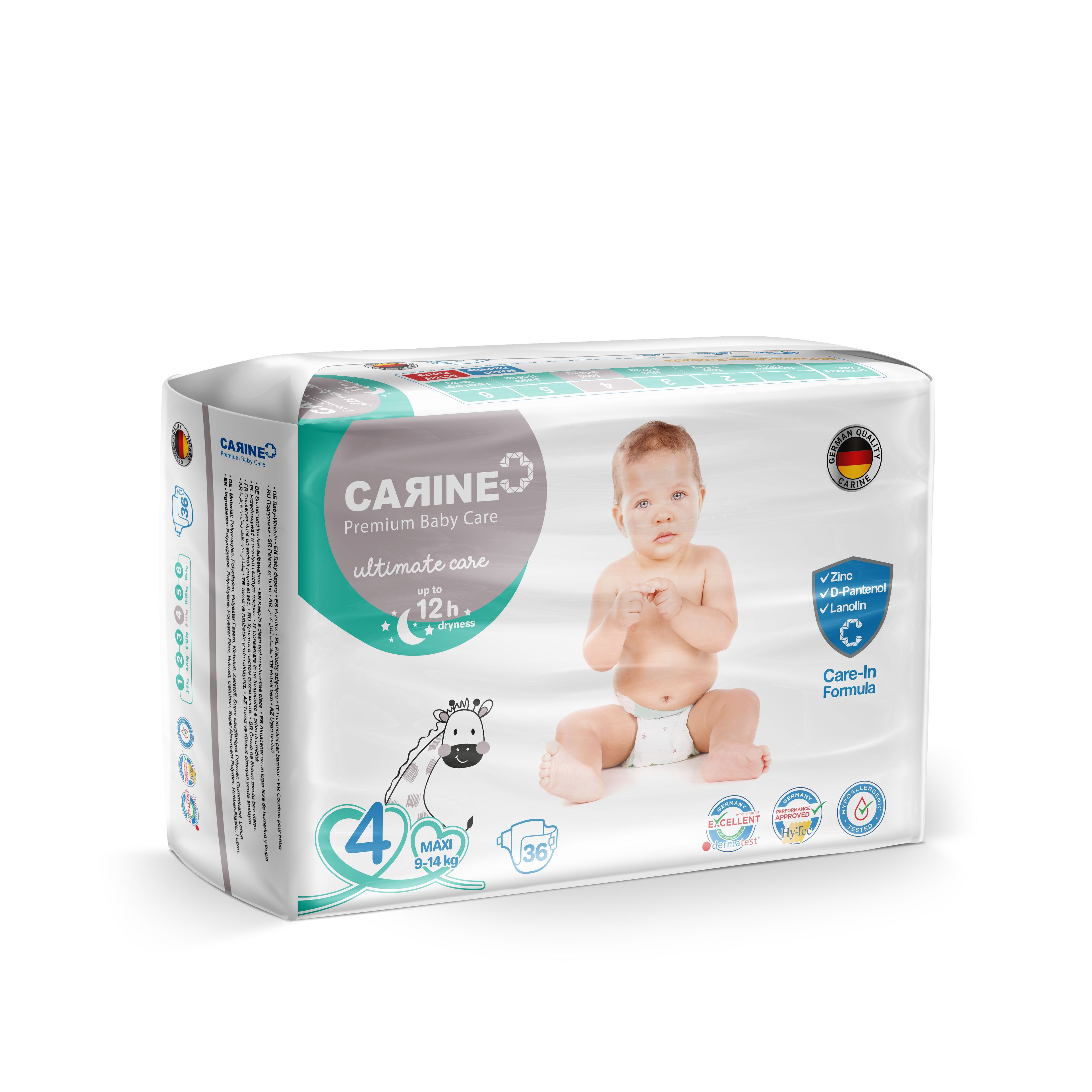 CARINE Premium Bebek Bezi 4 Numara Maxi 36 adet