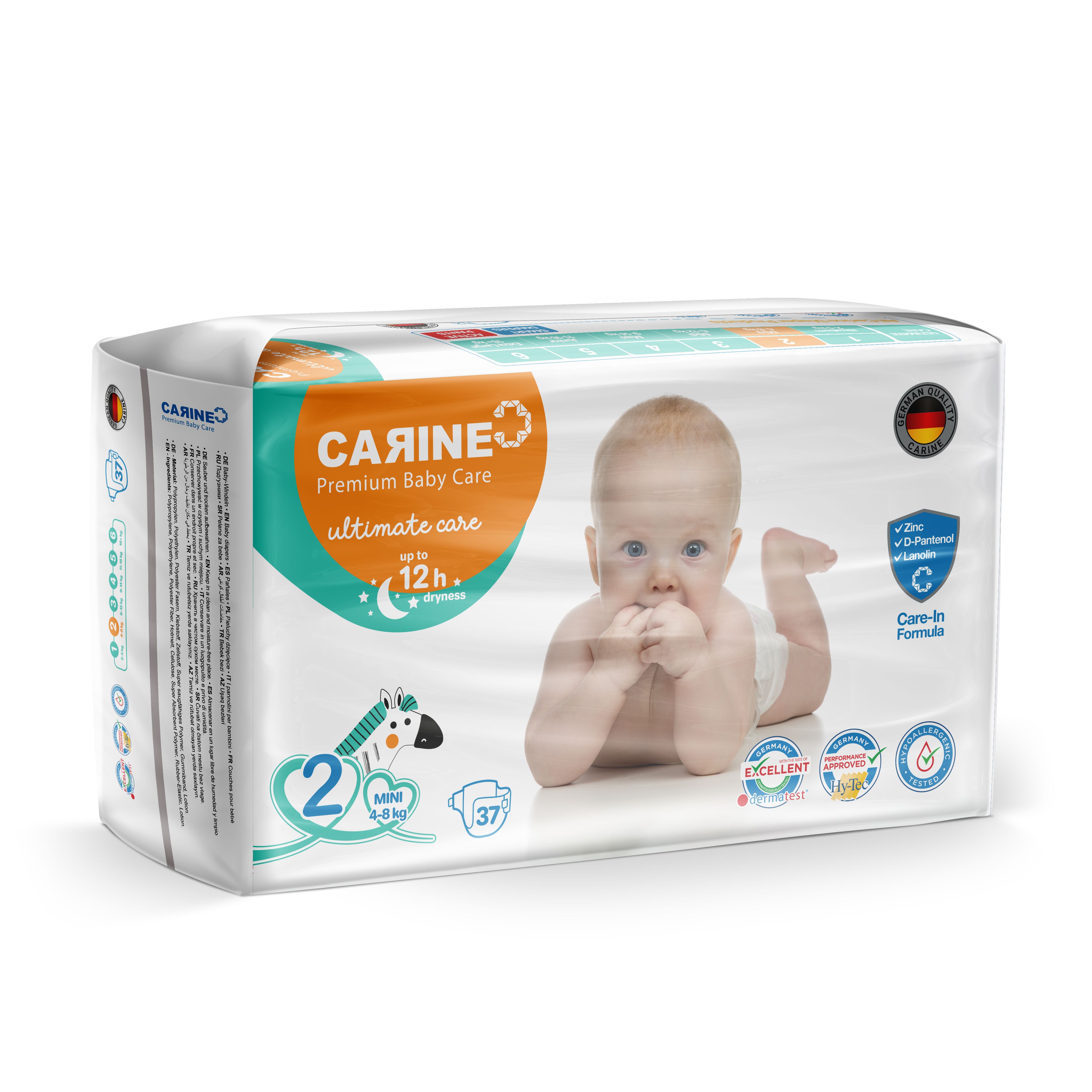 CARINE Premium Bebek Bezi 2 Numara Mini 37 adet